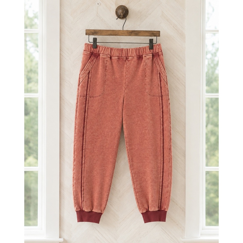 Oddy Mineral Wash Joggers Women's 3X Terracotta Lounge Sweatpants‎ Boho